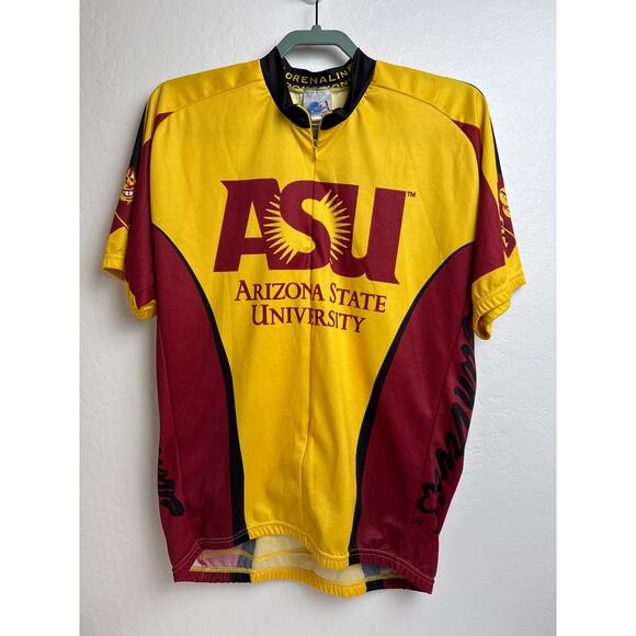 ARIZONA STATE UNIVERSITY CYCLING JERSEY YELLOW SIZE 42/XL POLY - Picture 1 of 7